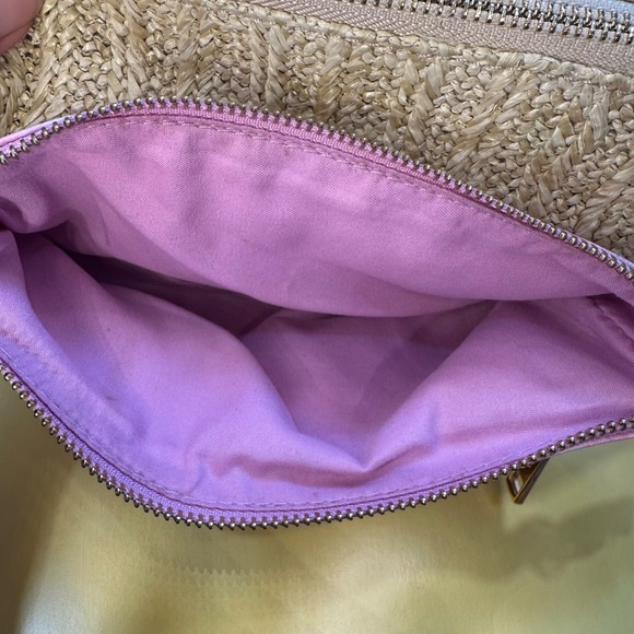 Leoma Lovegrove Pineapple Crossbody Bag Straw Faux Leather Tropical Pink Blue - Picture 10 of 13